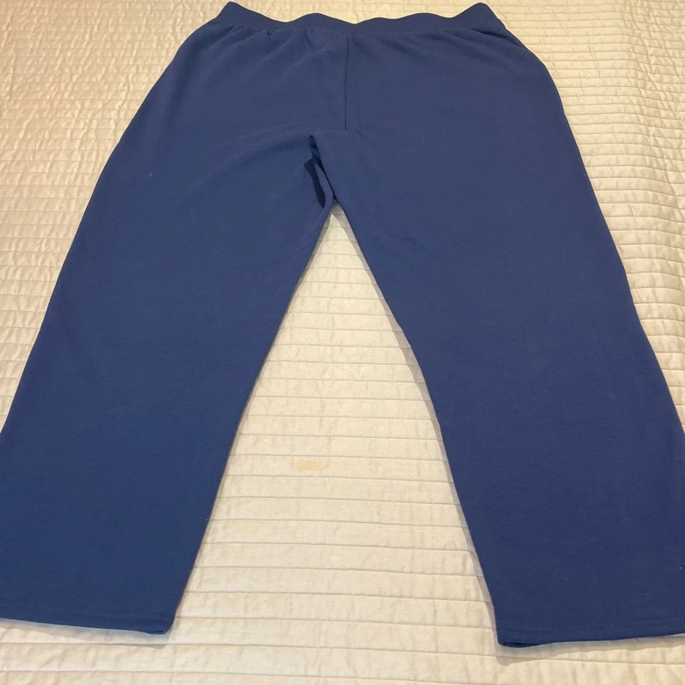 Terra & Sky WOMENS SIZE 0X 14W BLUE SWEAT  Pants PULL ON ELASTIC WAISTBAND